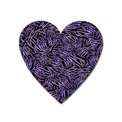 Enigmatic Plum Mosaic Heart Magnet