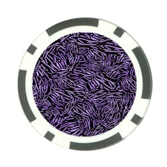 Enigmatic Plum Mosaic Poker Chip Card Guard by dflcprintsclothing