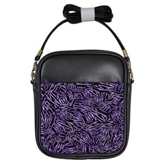 Enigmatic Plum Mosaic Girls Sling Bag