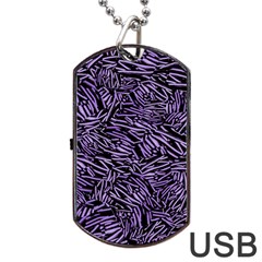 Enigmatic Plum Mosaic Dog Tag Usb Flash (one Side) by dflcprintsclothing