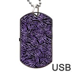 Enigmatic Plum Mosaic Dog Tag USB Flash (Two Sides) Front