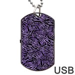 Enigmatic Plum Mosaic Dog Tag USB Flash (Two Sides) Back