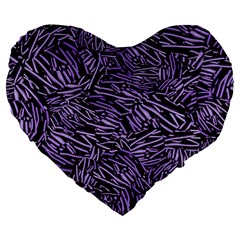 Enigmatic Plum Mosaic Large 19  Premium Heart Shape Cushions