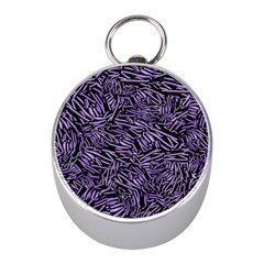 Enigmatic Plum Mosaic Mini Silver Compasses by dflcprintsclothing