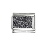 Rebel Life: Typography Black and White Pattern Italian Charm (9mm) Front