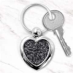 Rebel Life: Typography Black And White Pattern Key Chain (heart) by dflcprintsclothing