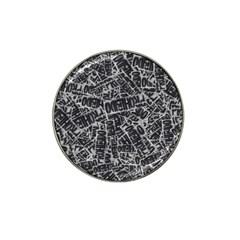 Rebel Life: Typography Black And White Pattern Hat Clip Ball Marker (4 Pack) by dflcprintsclothing