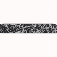 Rebel Life: Typography Black And White Pattern Small Bar Mat