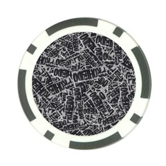 Rebel Life: Typography Black And White Pattern Poker Chip Card Guard