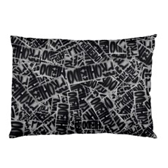 Rebel Life: Typography Black And White Pattern Pillow Case (two Sides) by dflcprintsclothing