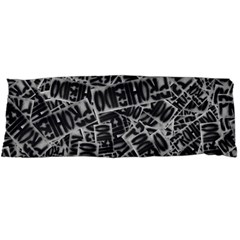 Rebel Life: Typography Black And White Pattern Body Pillow Case Dakimakura (two Sides)