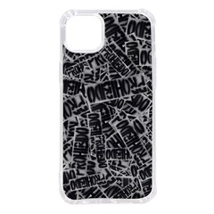 Rebel Life: Typography Black And White Pattern Iphone 14 Plus Tpu Uv Print Case by dflcprintsclothing