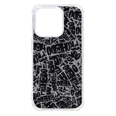 Rebel Life: Typography Black And White Pattern Iphone 14 Pro Tpu Uv Print Case by dflcprintsclothing