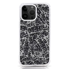 Rebel Life: Typography Black And White Pattern Iphone 14 Pro Max Tpu Uv Print Case by dflcprintsclothing