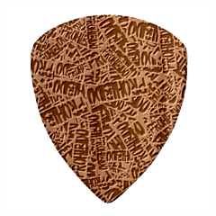 Rebel Life: Typography Black And White Pattern Wood Guitar Pick (set Of 10)