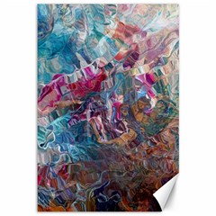 Straight Blend Module I Liquify 19-3 Color Edit Canvas 12  X 18  by kaleidomarblingart