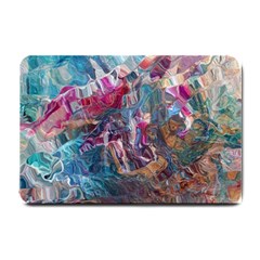 Straight Blend Module I Liquify 19-3 Color Edit Small Doormat by kaleidomarblingart