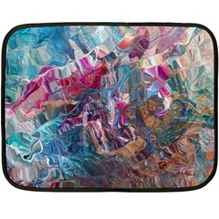 Straight Blend Module I Liquify 19-3 Color Edit Two Sides Fleece Blanket (mini) by kaleidomarblingart