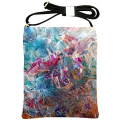 Straight Blend Module I Liquify 19-3 Color Edit Shoulder Sling Bag by kaleidomarblingart