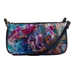 Straight Blend Module I Liquify 19-3 Color Edit Shoulder Clutch Bag by kaleidomarblingart