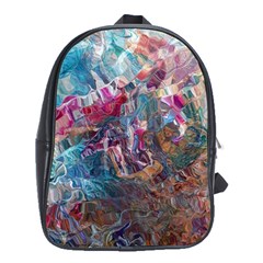 Straight Blend Module I Liquify 19-3 Color Edit School Bag (xl) by kaleidomarblingart