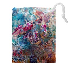 Straight Blend Module I Liquify 19-3 Color Edit Drawstring Pouch (4xl) by kaleidomarblingart