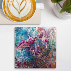 Straight Blend Module I Liquify 19-3 Color Edit Uv Print Square Tile Coaster  by kaleidomarblingart