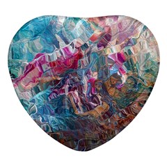 Straight Blend Module I Liquify 19-3 Color Edit Heart Glass Fridge Magnet (4 Pack) by kaleidomarblingart