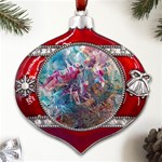 Straight Blend Module I Liquify 19-3 Color Edit Metal Snowflake And Bell Red Ornament Front