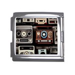 Retro Cameras Old Vintage Antique Technology Wallpaper Retrospective Mega Link Italian Charm (18mm) Front