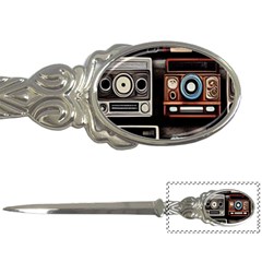 Retro Cameras Old Vintage Antique Technology Wallpaper Retrospective Letter Opener by Grandong