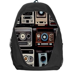 Retro Cameras Old Vintage Antique Technology Wallpaper Retrospective Backpack Bag by Grandong