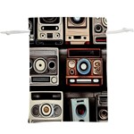 Retro Cameras Old Vintage Antique Technology Wallpaper Retrospective Lightweight Drawstring Pouch (XL) Front