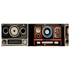 Retro Cameras Old Vintage Antique Technology Wallpaper Retrospective Banner And Sign 9  X 3  by Grandong