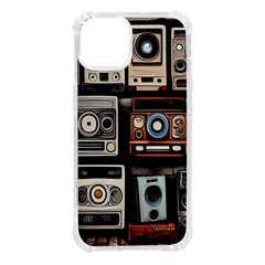 Retro Cameras Old Vintage Antique Technology Wallpaper Retrospective Iphone 14 Tpu Uv Print Case by Grandong