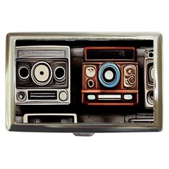 Retro Cameras Old Vintage Antique Technology Wallpaper Retrospective Cigarette Money Case by Grandong