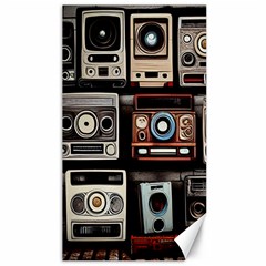 Retro Cameras Old Vintage Antique Technology Wallpaper Retrospective Canvas 40  X 72  by Grandong