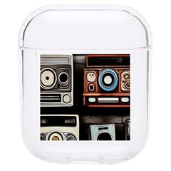 Retro Cameras Old Vintage Antique Technology Wallpaper Retrospective Hard Pc Airpods 1/2 Case by Grandong