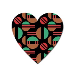 Abstract Geometric Pattern Heart Magnet