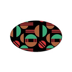 Abstract Geometric Pattern Sticker Oval (100 Pack)