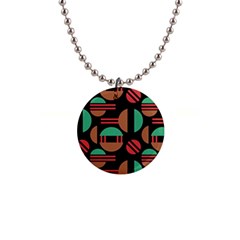 Abstract Geometric Pattern 1  Button Necklace