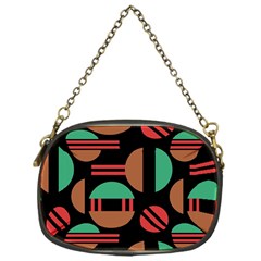 Abstract Geometric Pattern Chain Purse (one Side)