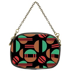 Abstract Geometric Pattern Chain Purse (two Sides)