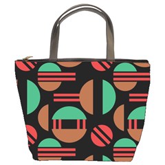 Abstract Geometric Pattern Bucket Bag