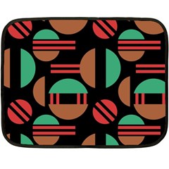 Abstract Geometric Pattern Two Sides Fleece Blanket (mini)