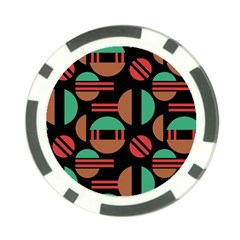 Abstract Geometric Pattern Poker Chip Card Guard (10 Pack)