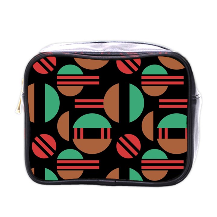 Abstract Geometric Pattern Mini Toiletries Bag (One Side)