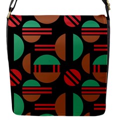 Abstract Geometric Pattern Flap Closure Messenger Bag (s)