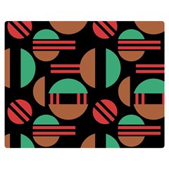 Abstract Geometric Pattern Two Sides Premium Plush Fleece Blanket (teen Size)