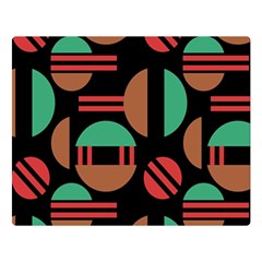 Abstract Geometric Pattern Two Sides Premium Plush Fleece Blanket (large)